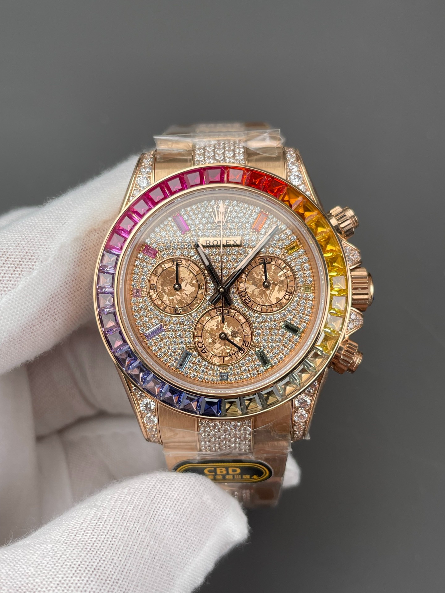 Daytona Rainbow · Oro rosa · zafiros de color