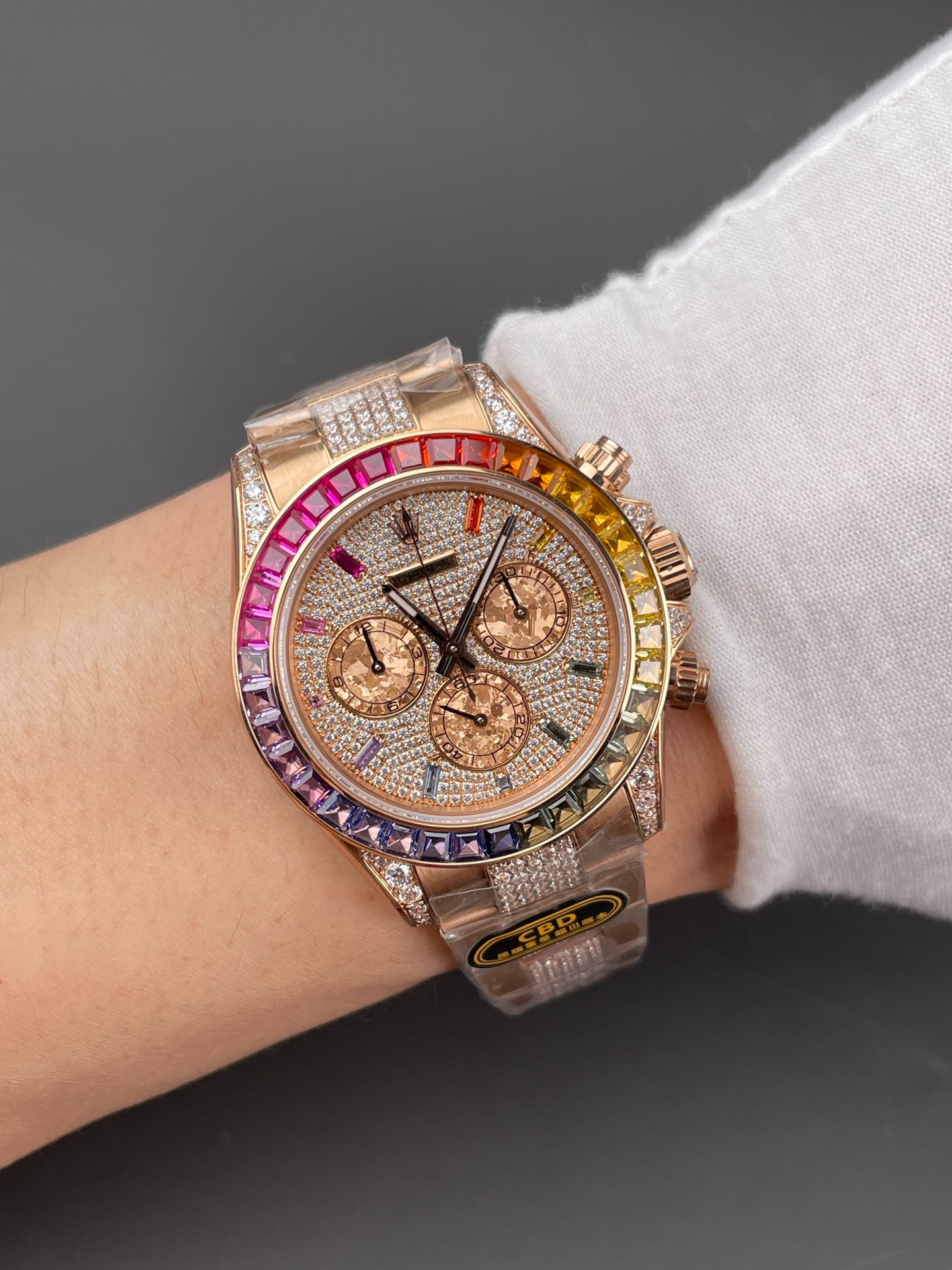 Daytona Rainbow · Rose Gold · Coloured Sapphires 9